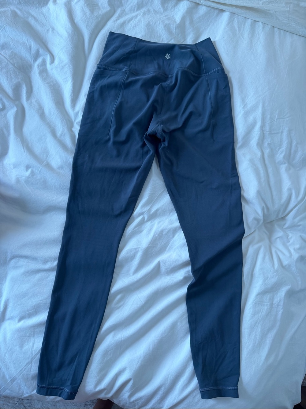 Athleta Blue Transcend Legging/Sport Bra Set
